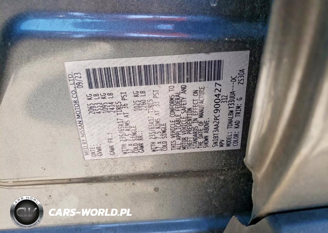 2023 Nissan Rogue S VIN:5N1BT3AA2PC900427 - 12