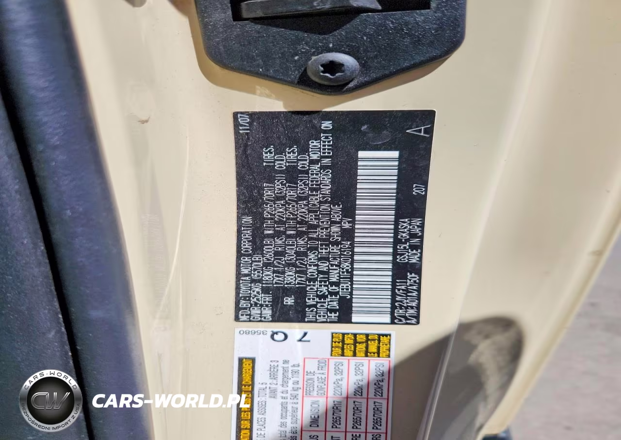 2008 Toyota Fj Cruiser Base VIN:JTEBU11F58K016194 - 13
