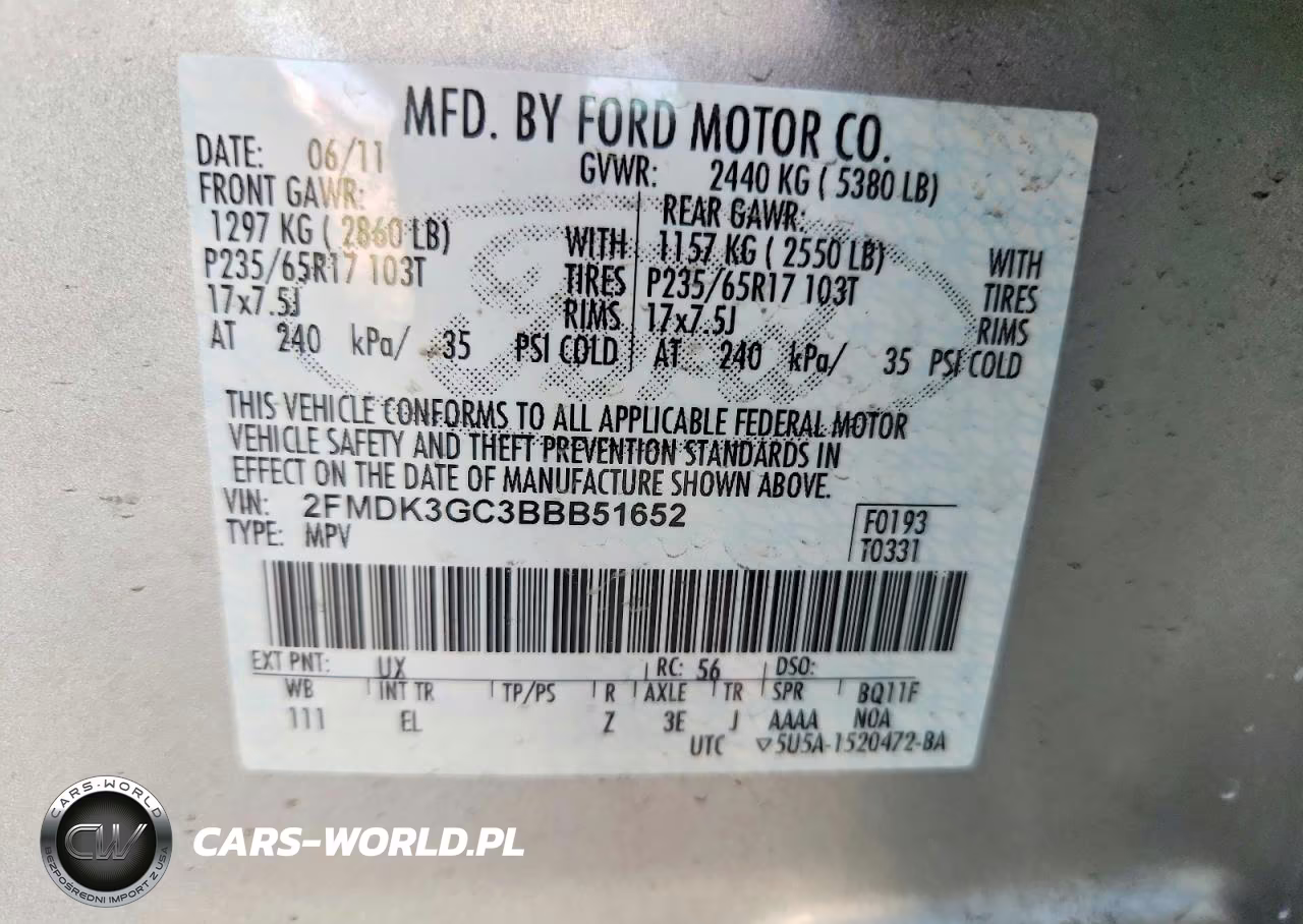 2011 Ford Edge Se VIN:2FMDK3GC3BBB51652 - 13