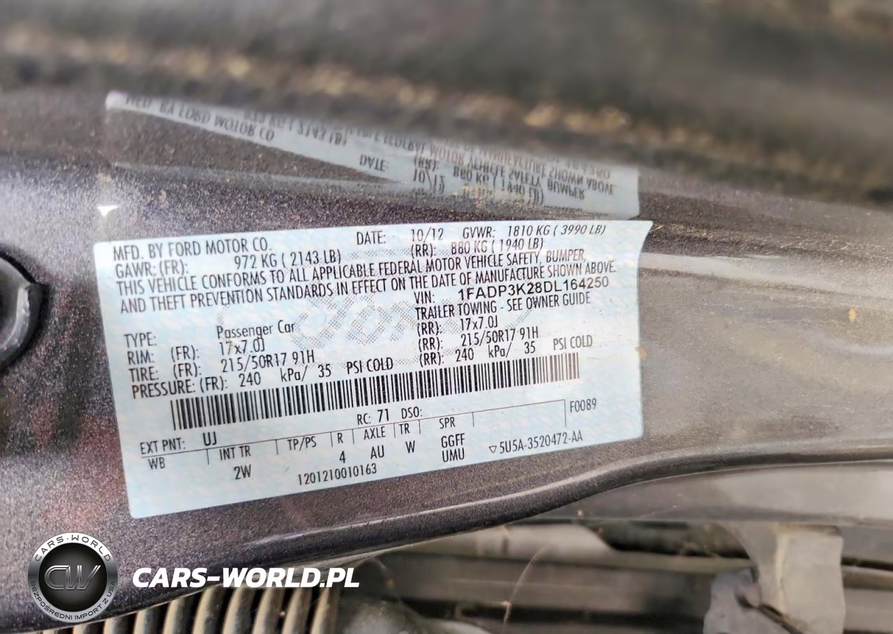 2013 Ford Focus Se VIN:1FADP3K28DL164250 - 12