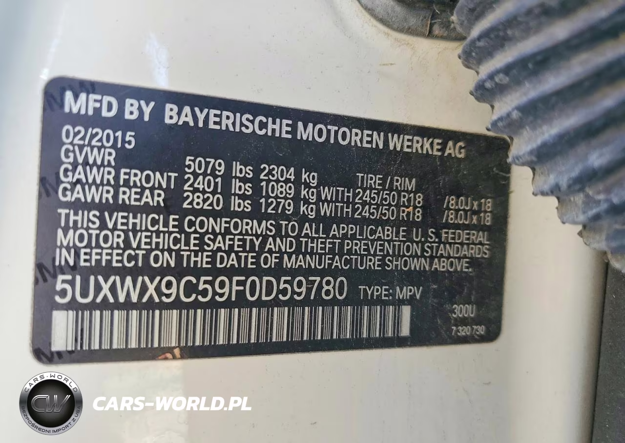 2015 BMW X3 xDrive28I VIN:5UXWX9C59F0D59780 - 13