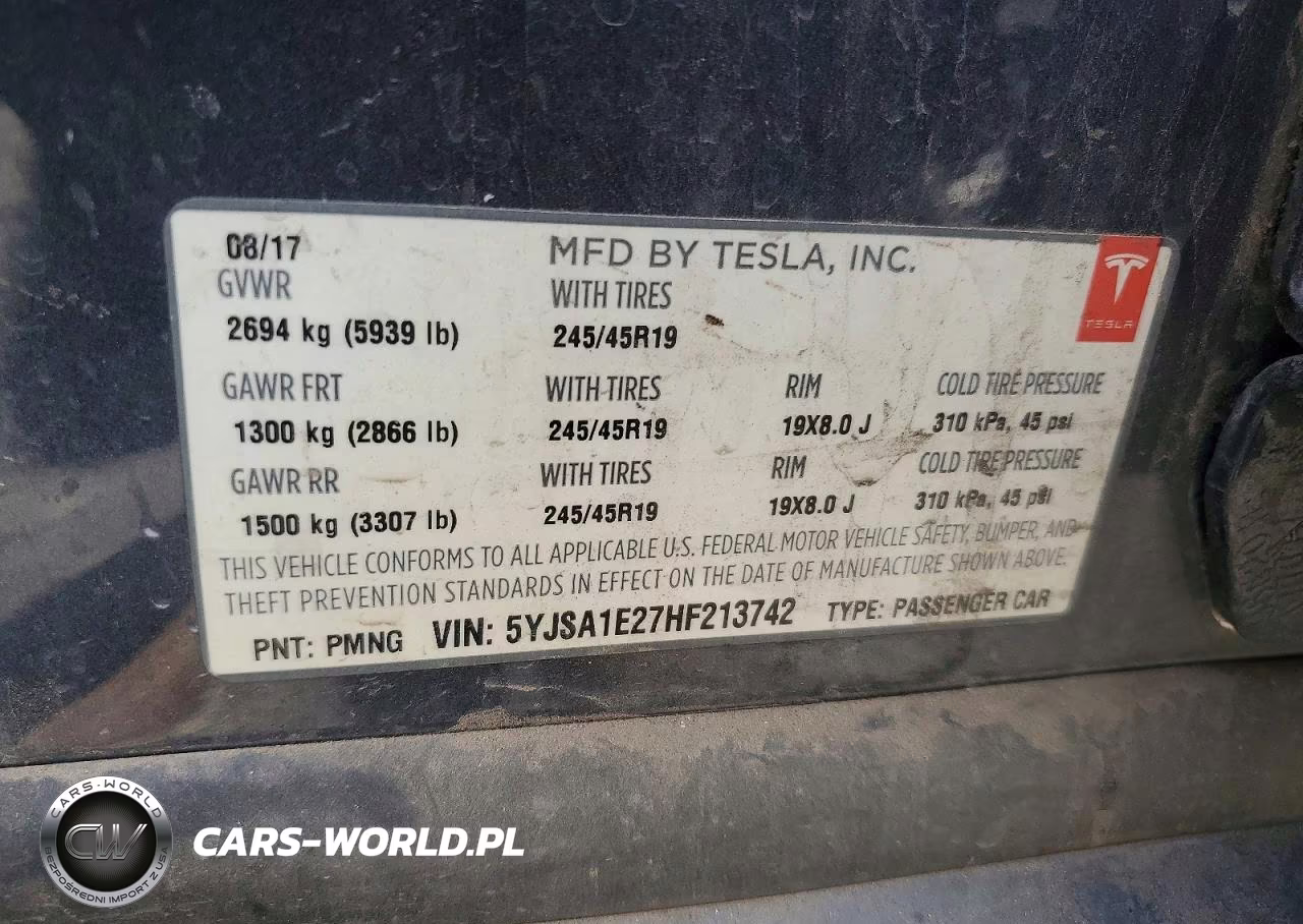 2017 Tesla Model S VIN:5YJSA1E27HF213742 - 12