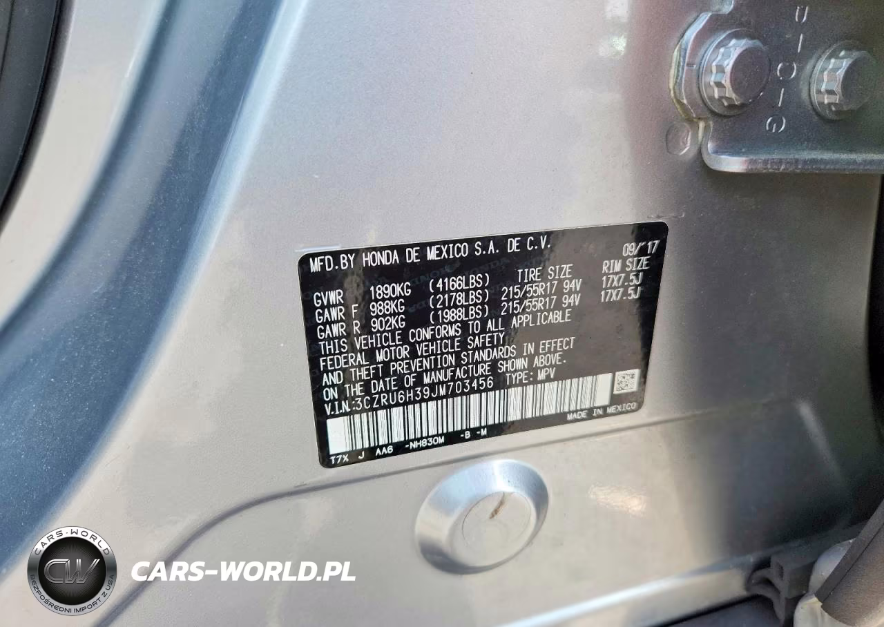 2018 Honda Hr-V Lx VIN:3CZRU6H39JM703456 - 12