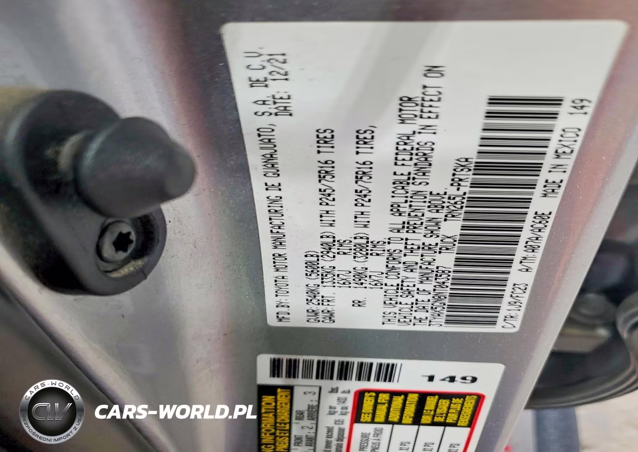 2022 Toyota Tacoma Sr5 VIN:3TYAX5GN8NT043587 - 12