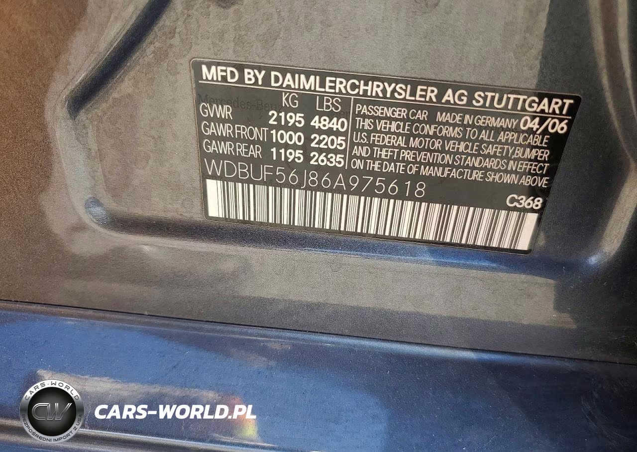 2006 Mercedes-Benz E 350 VIN:WDBUF56J86A975618 - 12