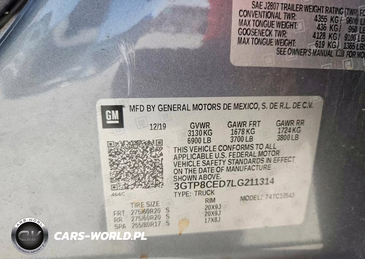 2020 GMC Sierra C1500 Elevation VIN:3GTP8CED7LG211314 - 12