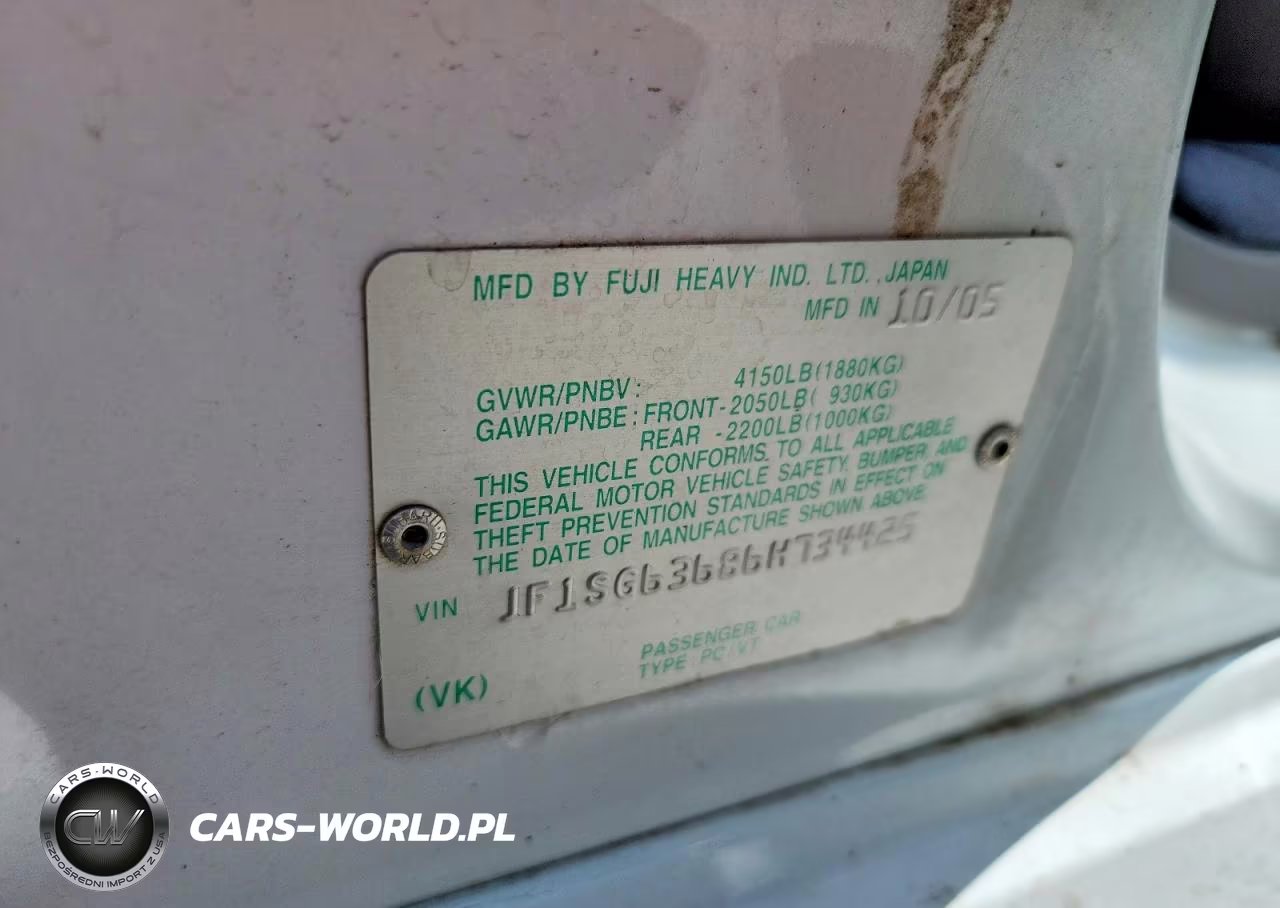 2006 Subaru Forester 2.5X VIN:JF1SG63686H734425 - 13