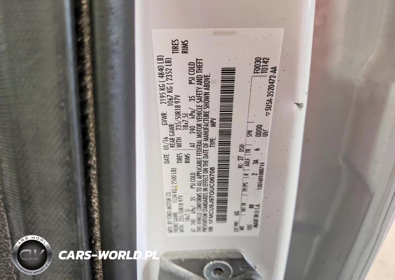 2016 Ford Escape Titanium VIN:1FMCU9J97GUC06708 - 13