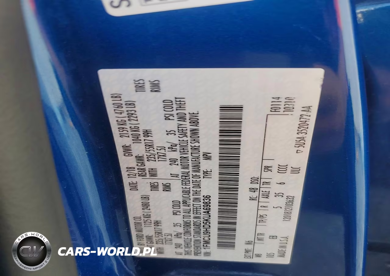 2019 Ford Escape Sel VIN:1FMCU9HD5KUA69836 - 13