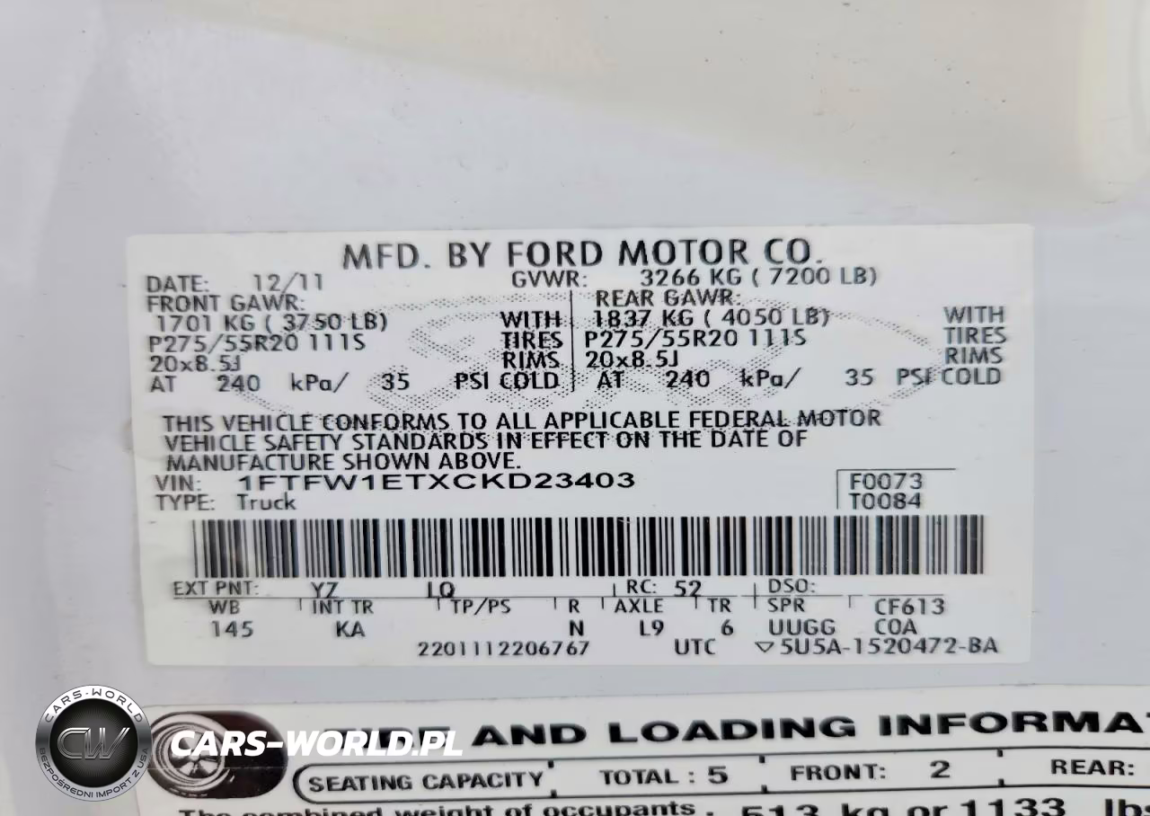 2012 Ford F150 Supercrew VIN:1FTFW1ETXCKD23403 - 12