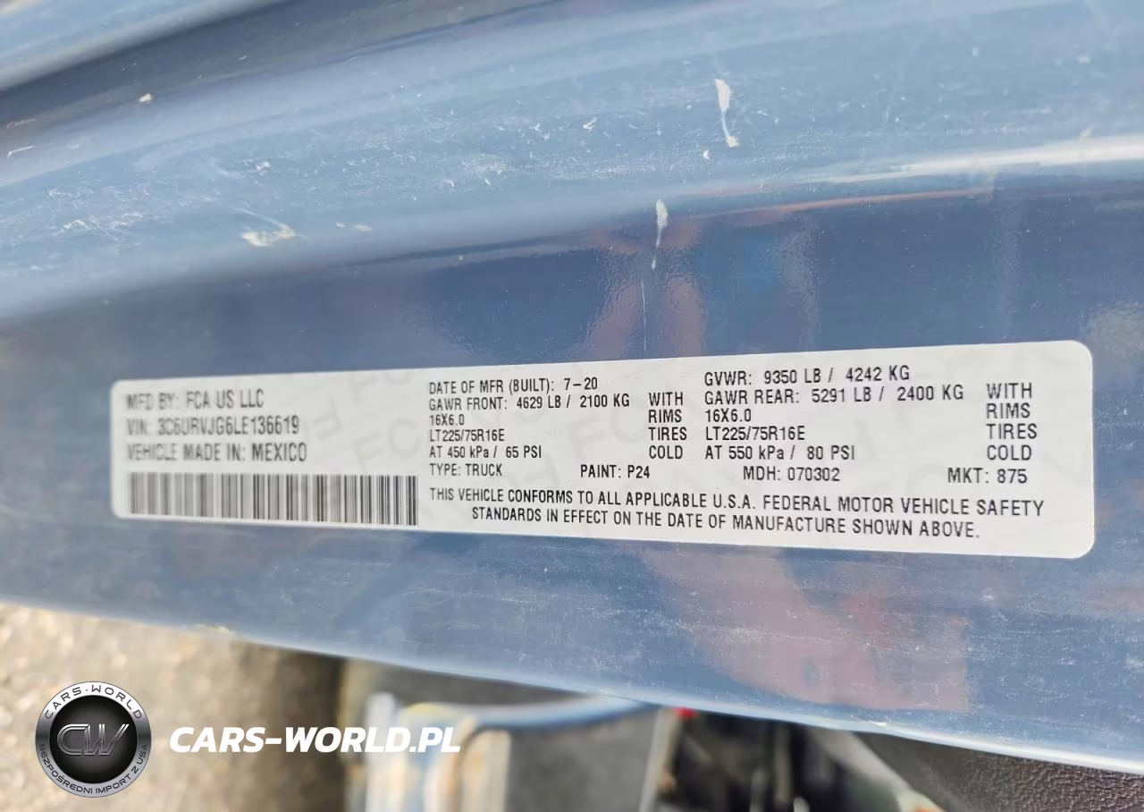 2020 Ram Promaster 3500 Delivery Van VIN:3C6URVJG6LE136619 - 13