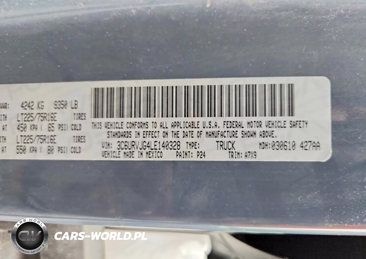2020 Ram Promaster 3500 3500 High VIN:3C6URVJG4LE140328 - 13
