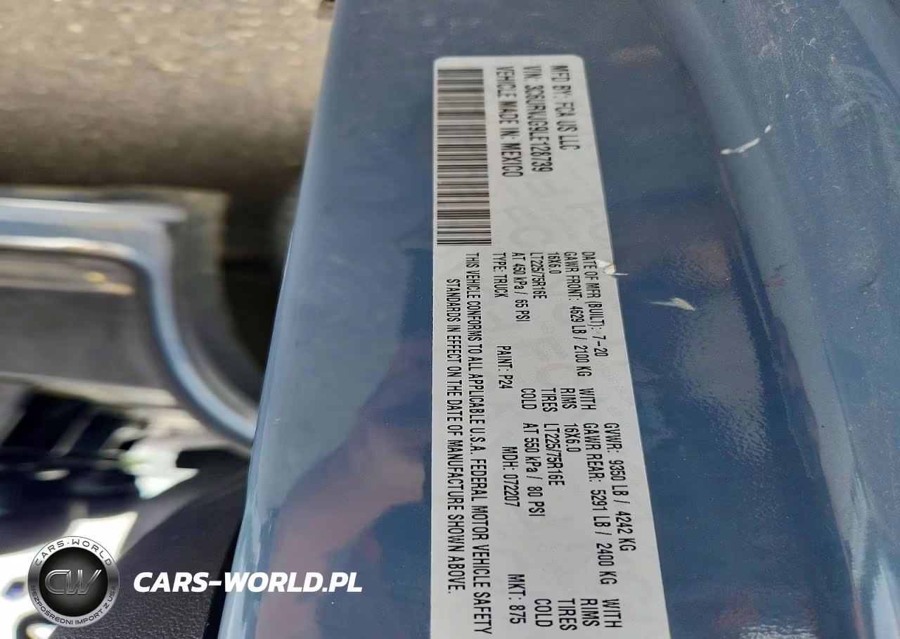2020 Ram Promaster 3500 3500 High VIN:3C6URVJG9LE128739 - 13