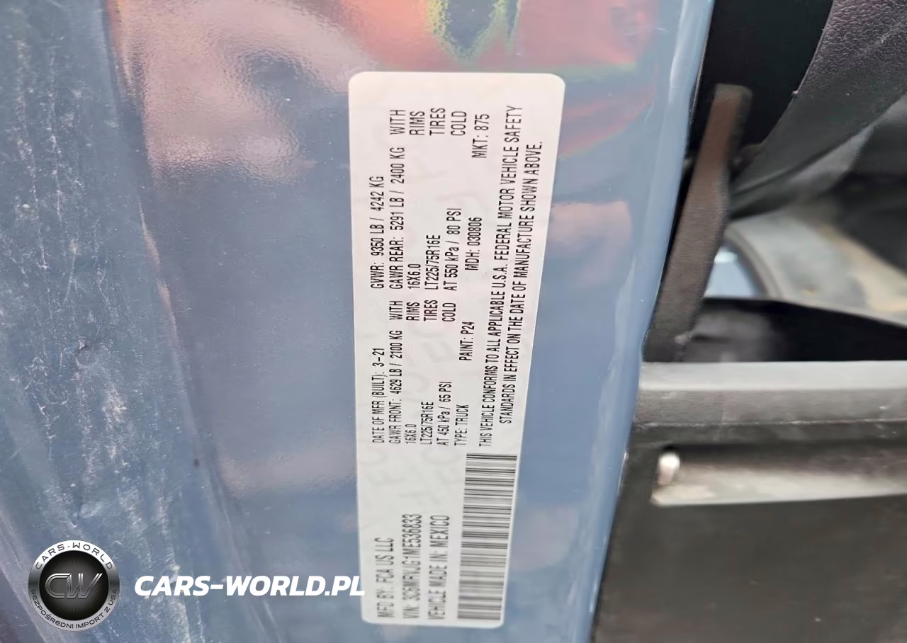 2021 Ram Promaster 3500 Delivery Van VIN:3C6MRVJG1ME536833 - 12
