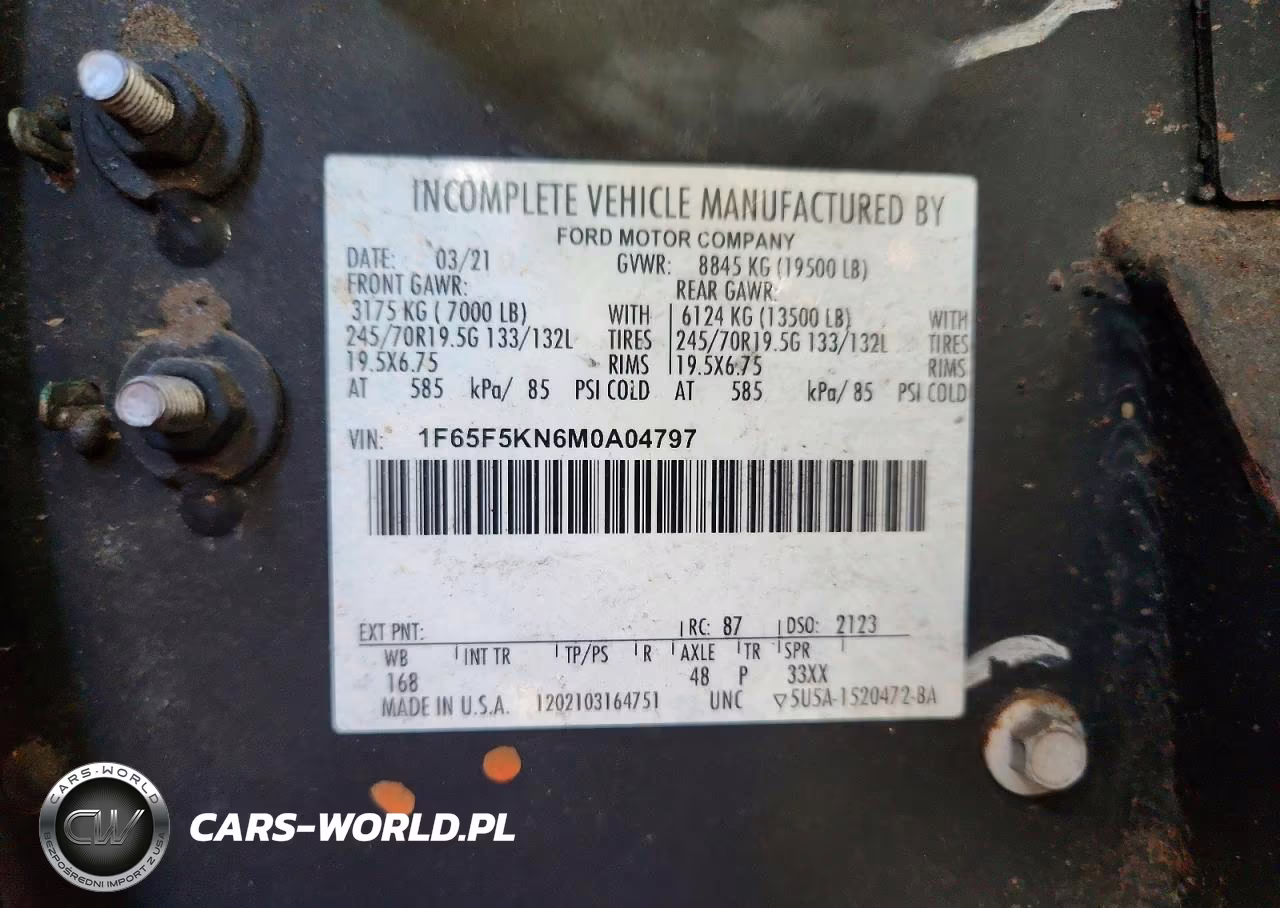 2021 Ford F59 VIN:1F65F5KN6M0A04797 - 13