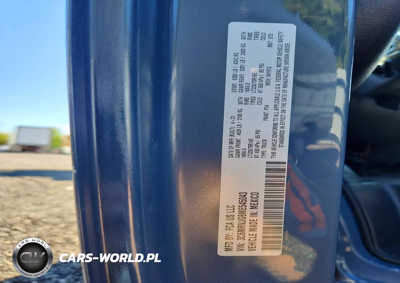 2021 Ram Promaster 3500 Delivery Van VIN:3C6MRVJG6ME545043 - 13