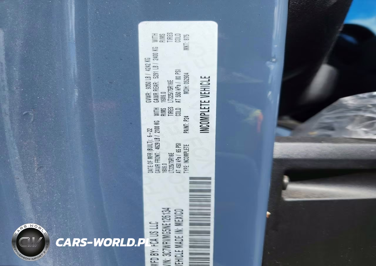 2022 Ram Promaster 3500 3500 VIN:3C7WRVMG5NE126134 - 13