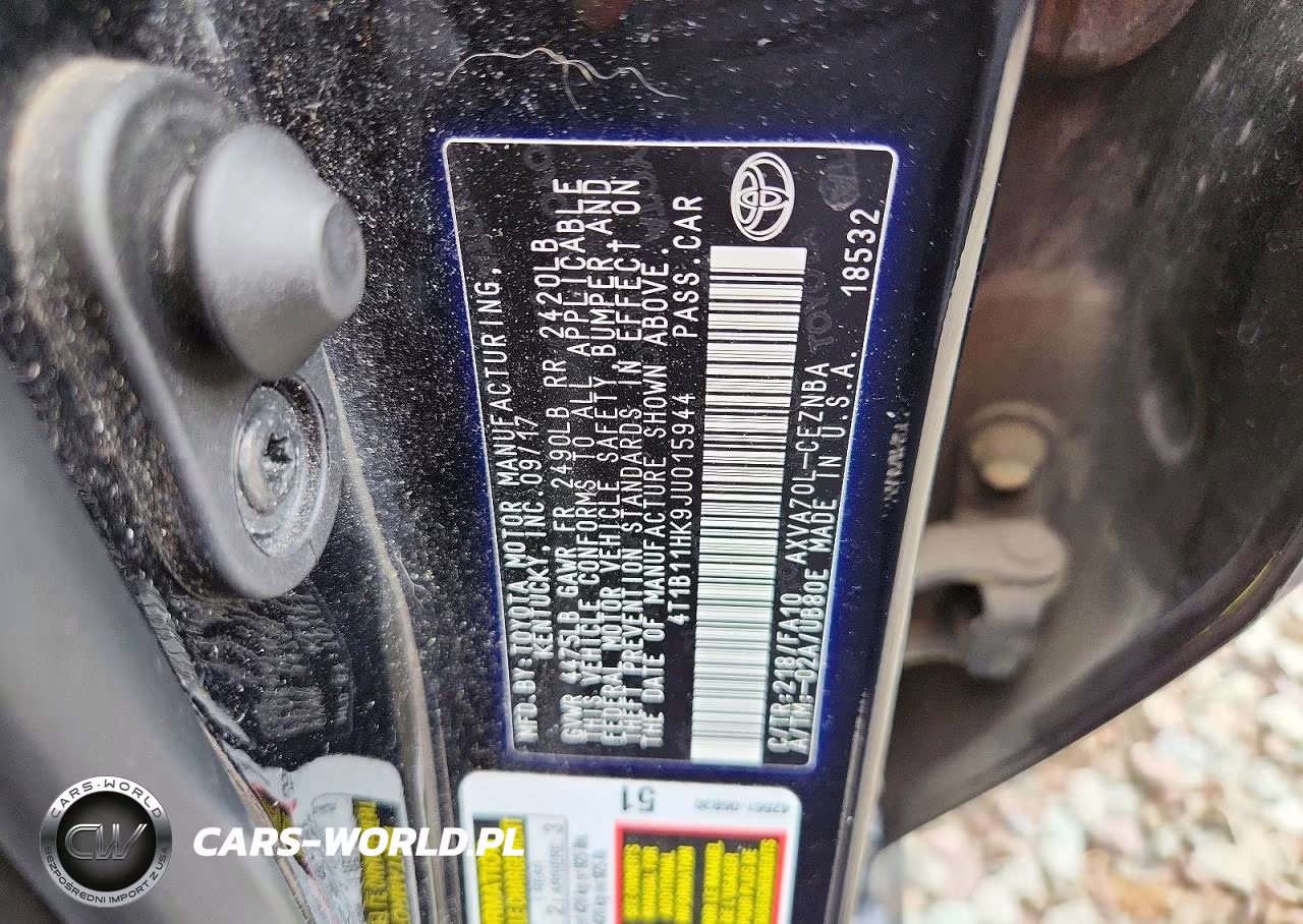 2018 Toyota Camry Le VIN:4T1B11HK9JU015944 - 12