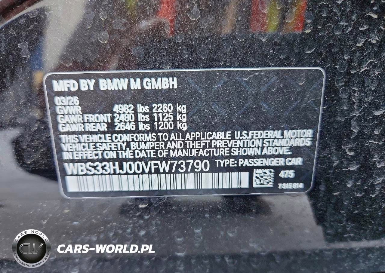 2027 BMW M3 Competition VIN:WBS33HJ00VFW73790 - 12