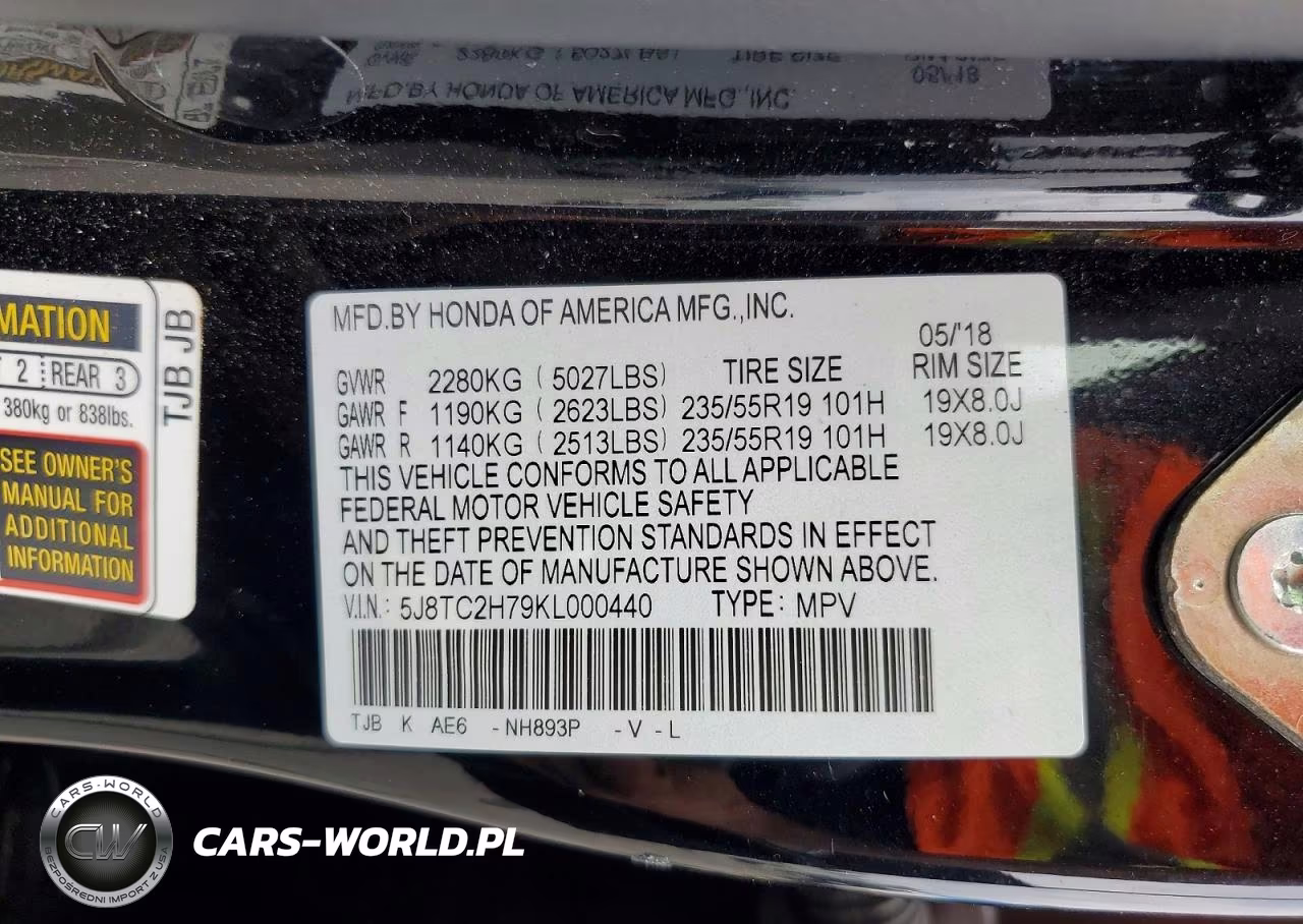 2019 Acura Rdx Advance VIN:5J8TC2H79KL000440 - 12
