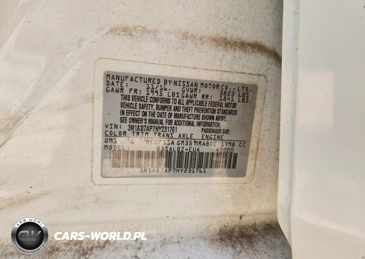 2017 Nissan Sentra S VIN:3N1AB7AP7HY231761 - 13