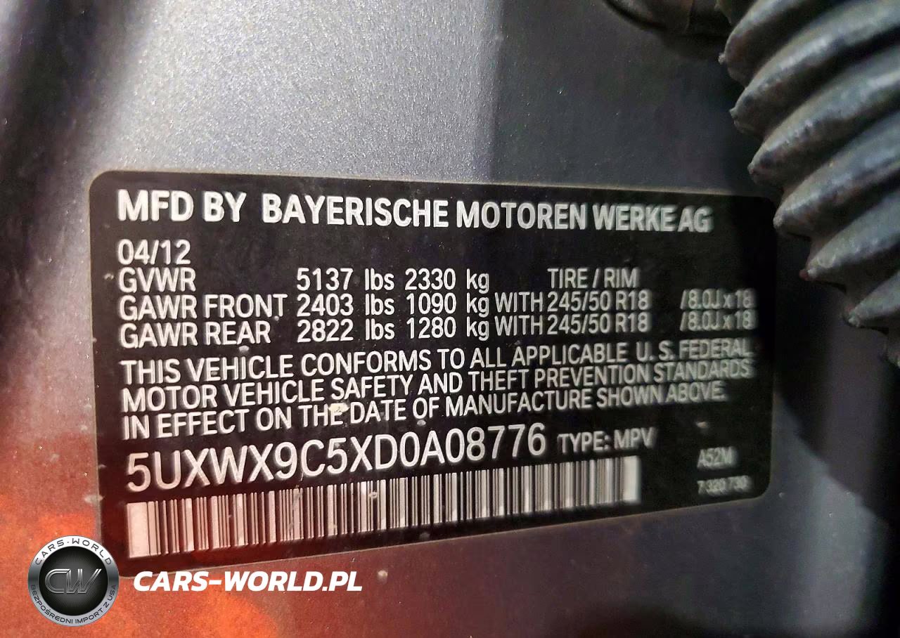 2013 BMW X3 xDrive28I VIN:5UXWX9C5XD0A08776 - 13