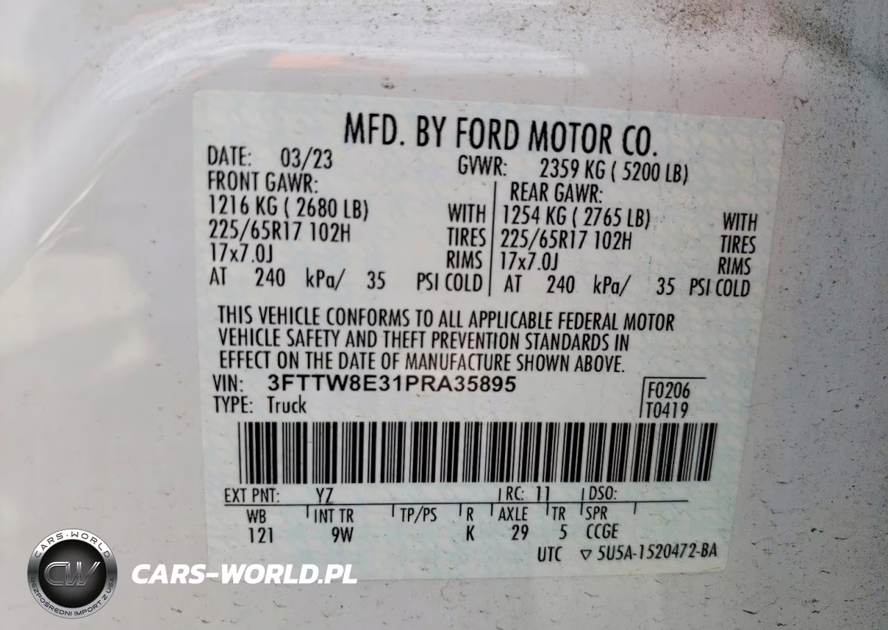 2023 Ford Maverick Xl VIN:3FTTW8E31PRA35895 - 12