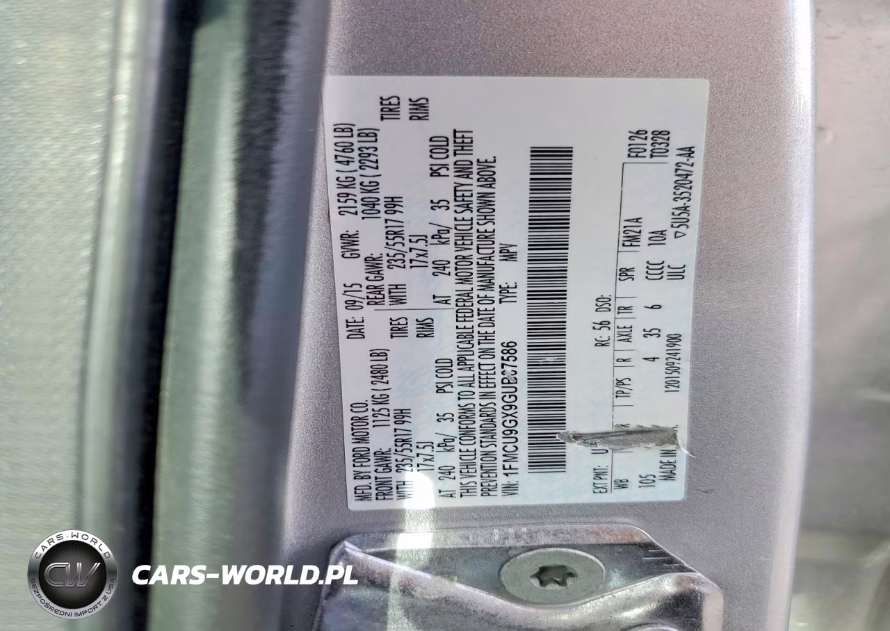 2016 Ford Escape Se VIN:1FMCU9GX9GUB07586 - 13