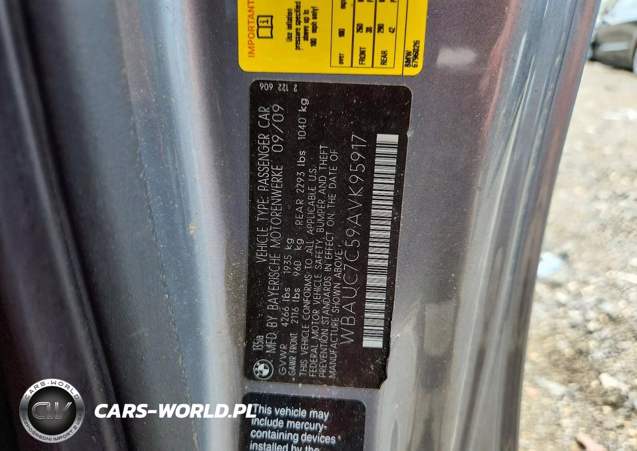 2010 BMW 135 I VIN:WBAUC7C59AVK95917 - 12