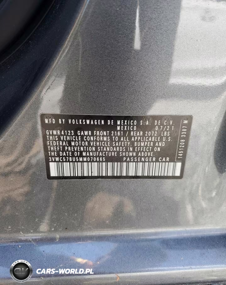 2021 Volkswagen Jetta S VIN:3VWC57BU5MM070665 - 12