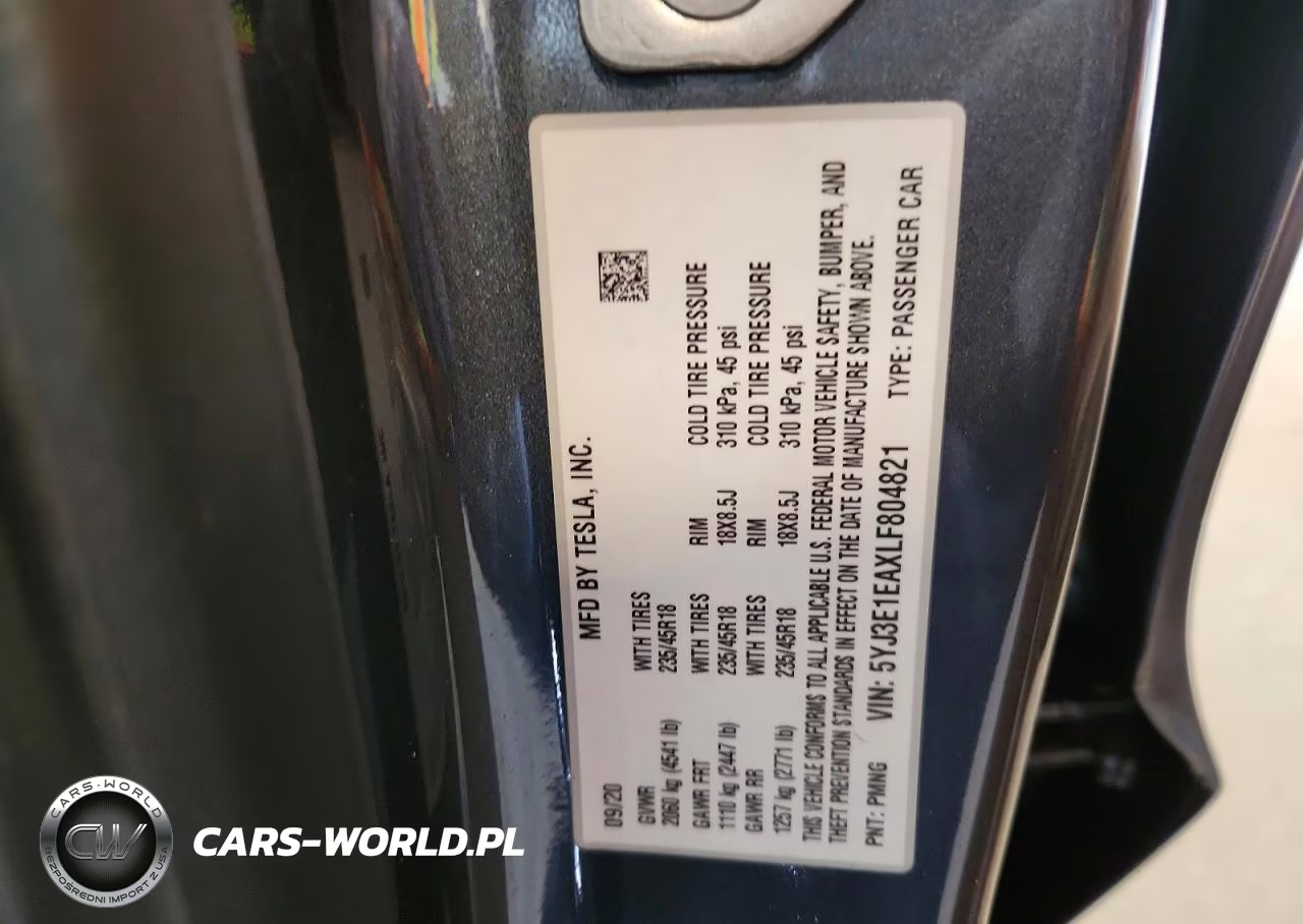 2020 Tesla Model 3 VIN:5YJ3E1EAXLF804821 - 12