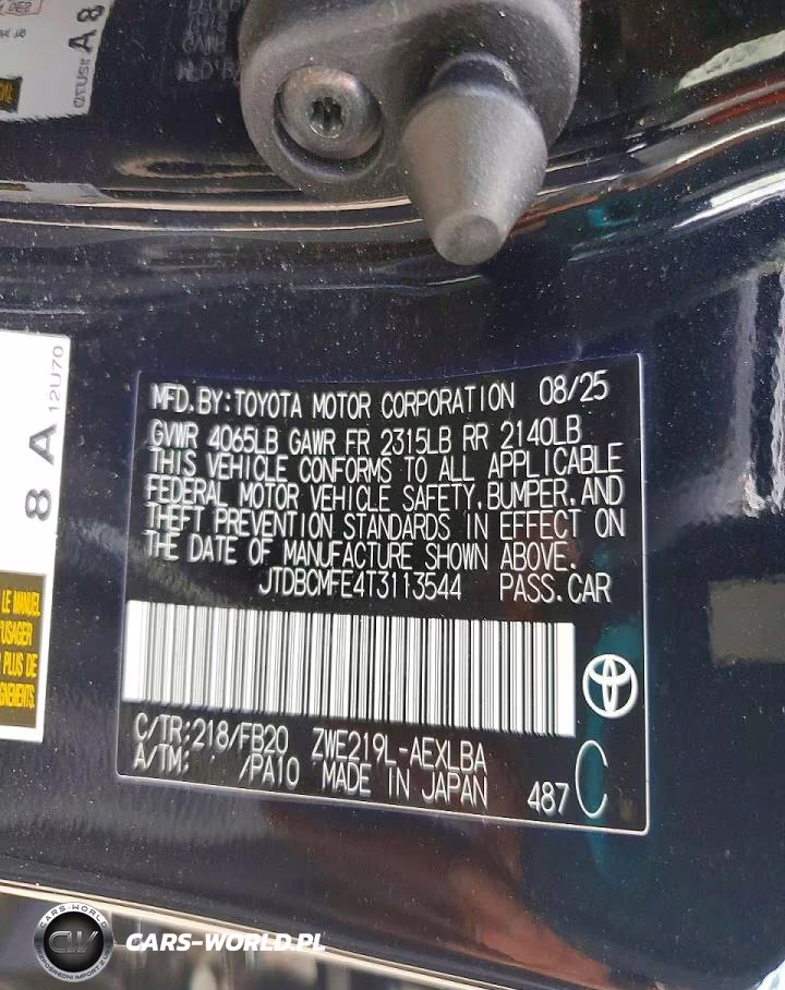 2026 Toyota Corolla Hybrid Le VIN:JTDBCMFE4T3113544 - 13