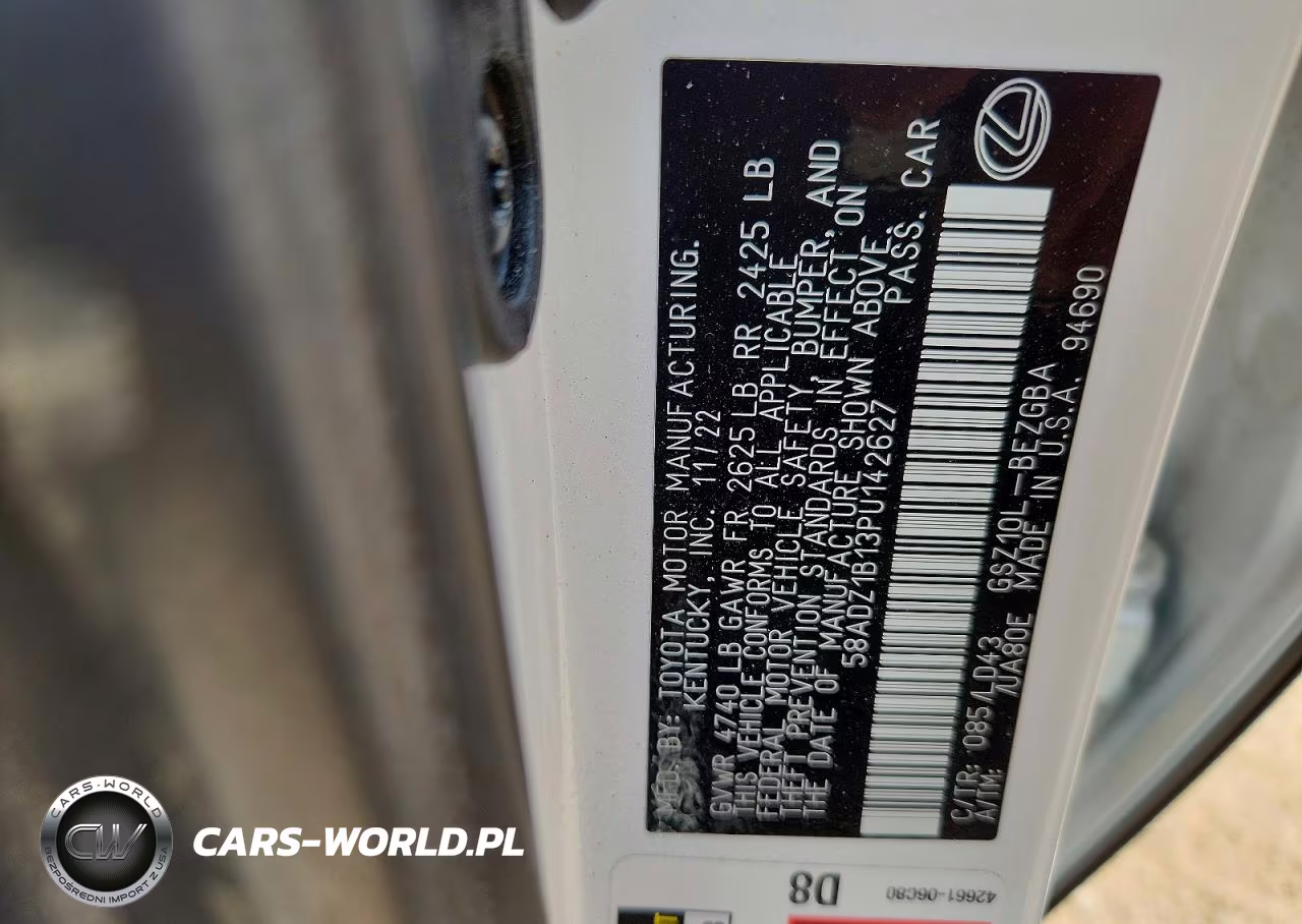 2023 Lexus Es 350 Base VIN:58ADZ1B13PU142627 - 13