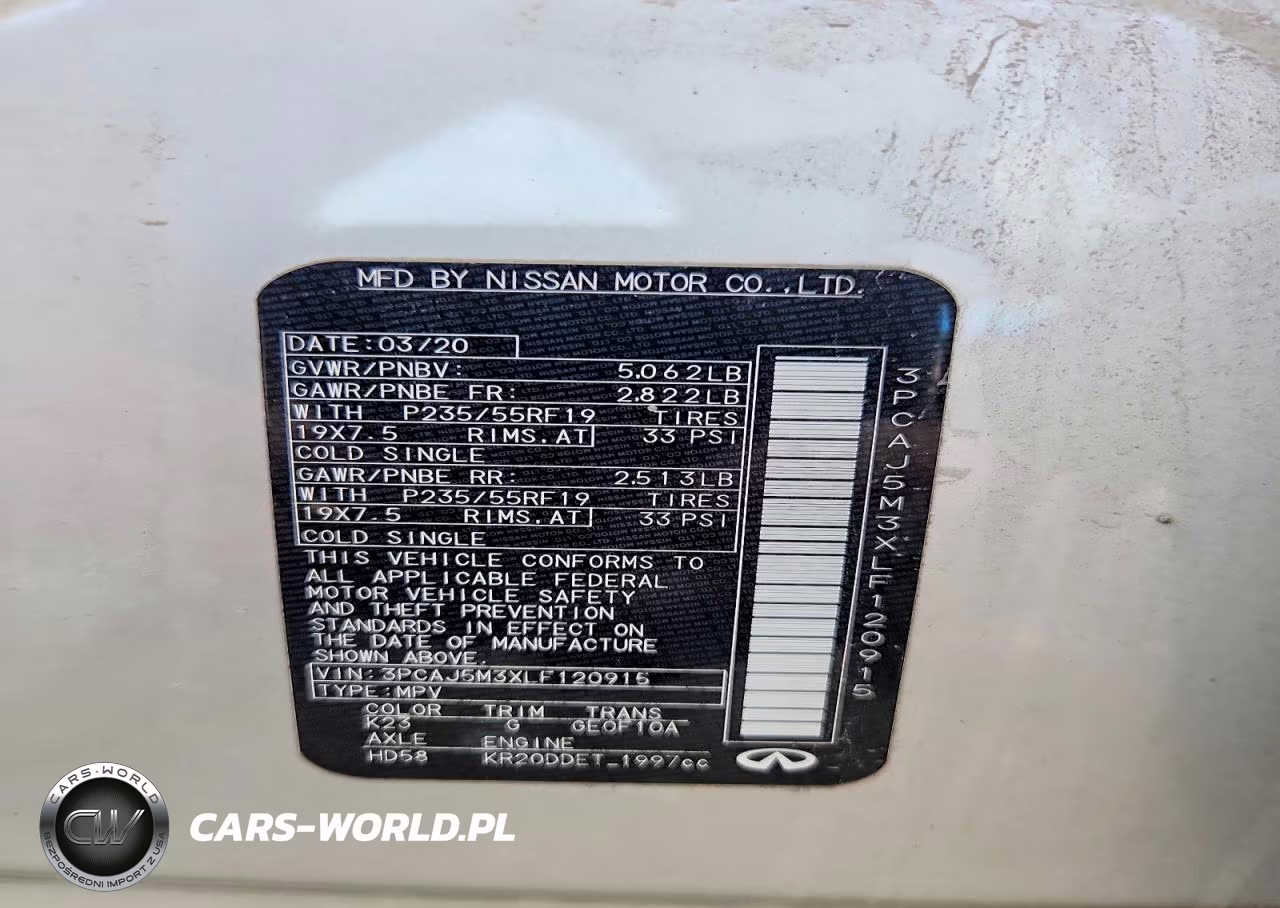 2020 Infiniti Qx50 Luxe VIN:3PCAJ5M3XLF120915 - 13