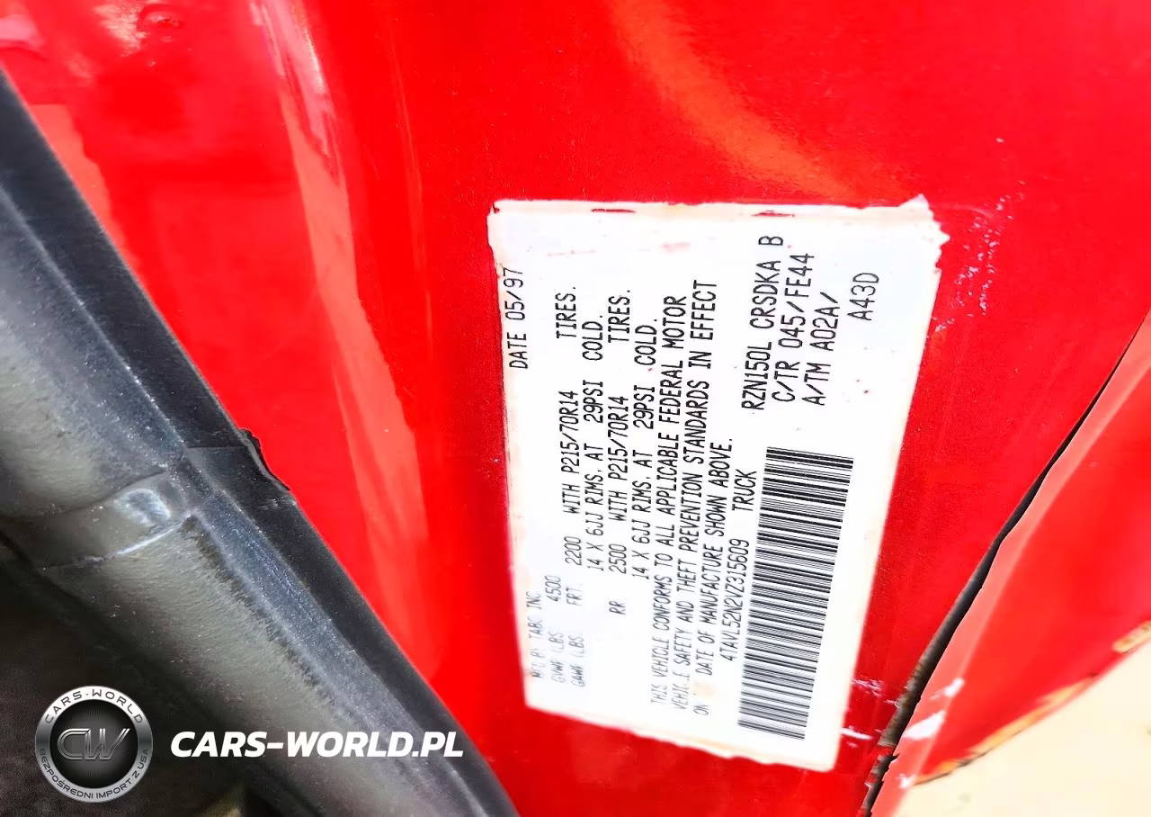 1997 Toyota Tacoma Base VIN:4TAVL52N2VZ315609 - 12