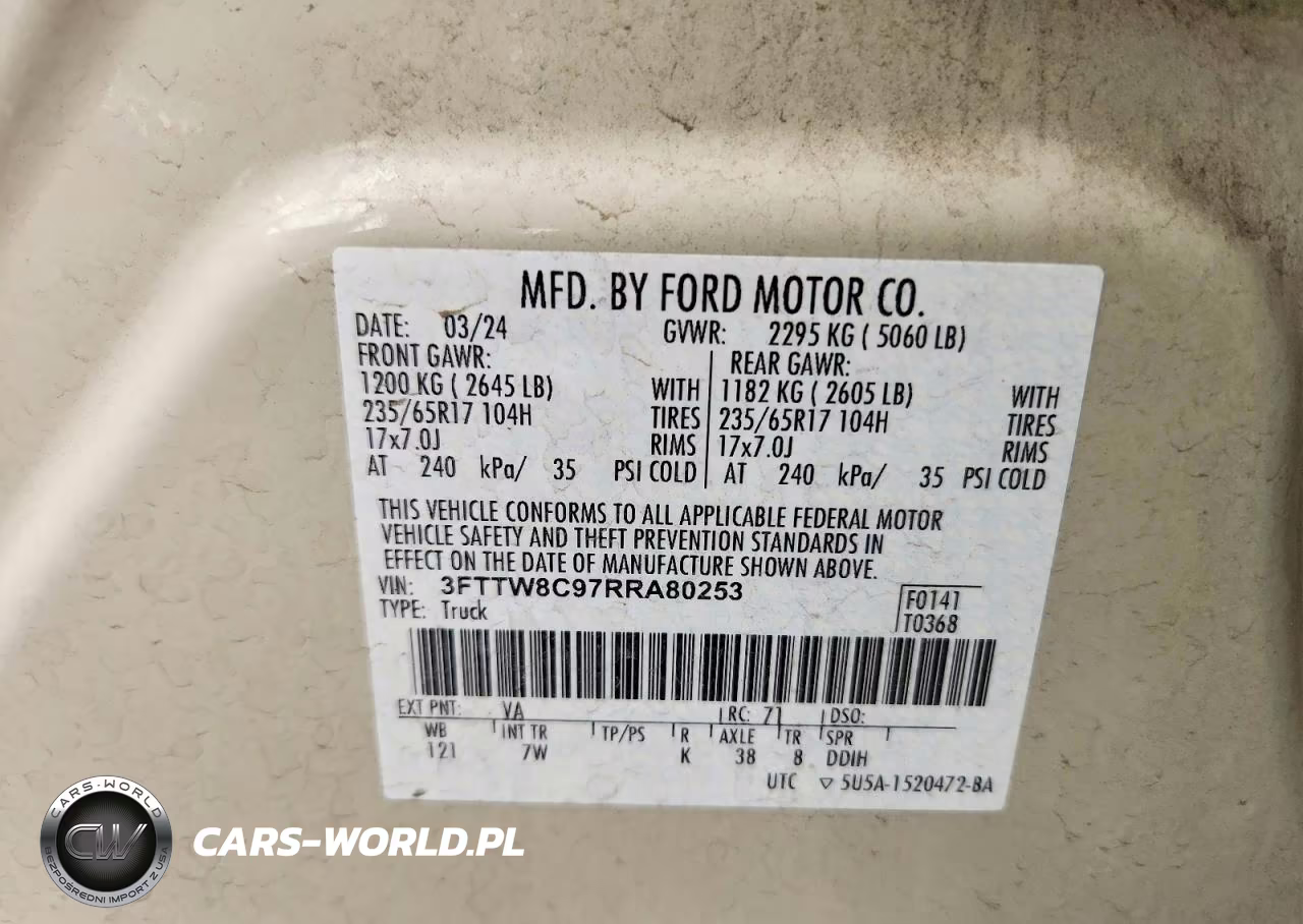 2024 Ford Maverick Xlt Tremor VIN:3FTTW8C97RRA80253 - 12