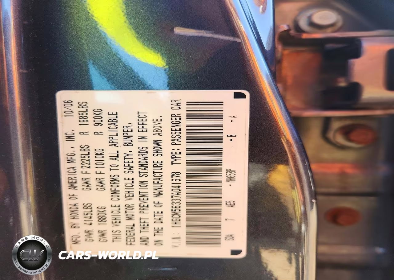 2007 Honda Accord Se VIN:1HGCM56337A041678 - 12