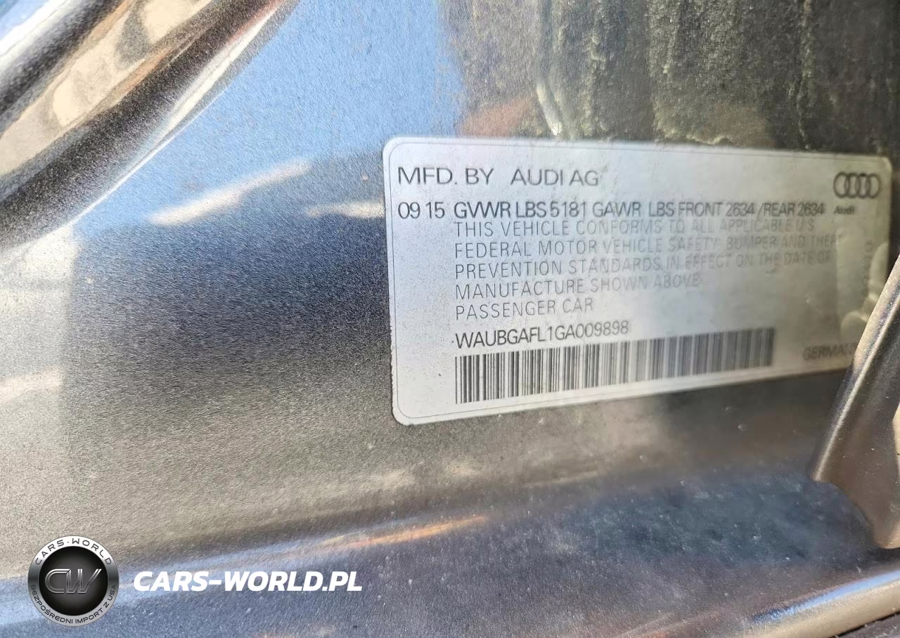 2016 Audi S4 Premium Plus VIN:WAUBGAFL1GA009898 - 12