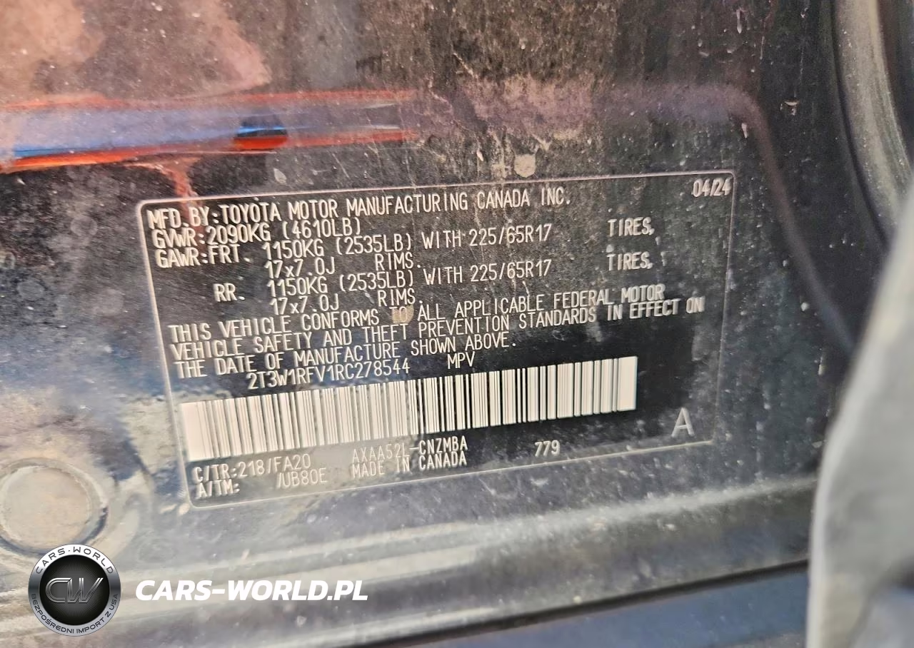 2024 Toyota Rav4 Xle VIN:2T3W1RFV1RC278544 - 14