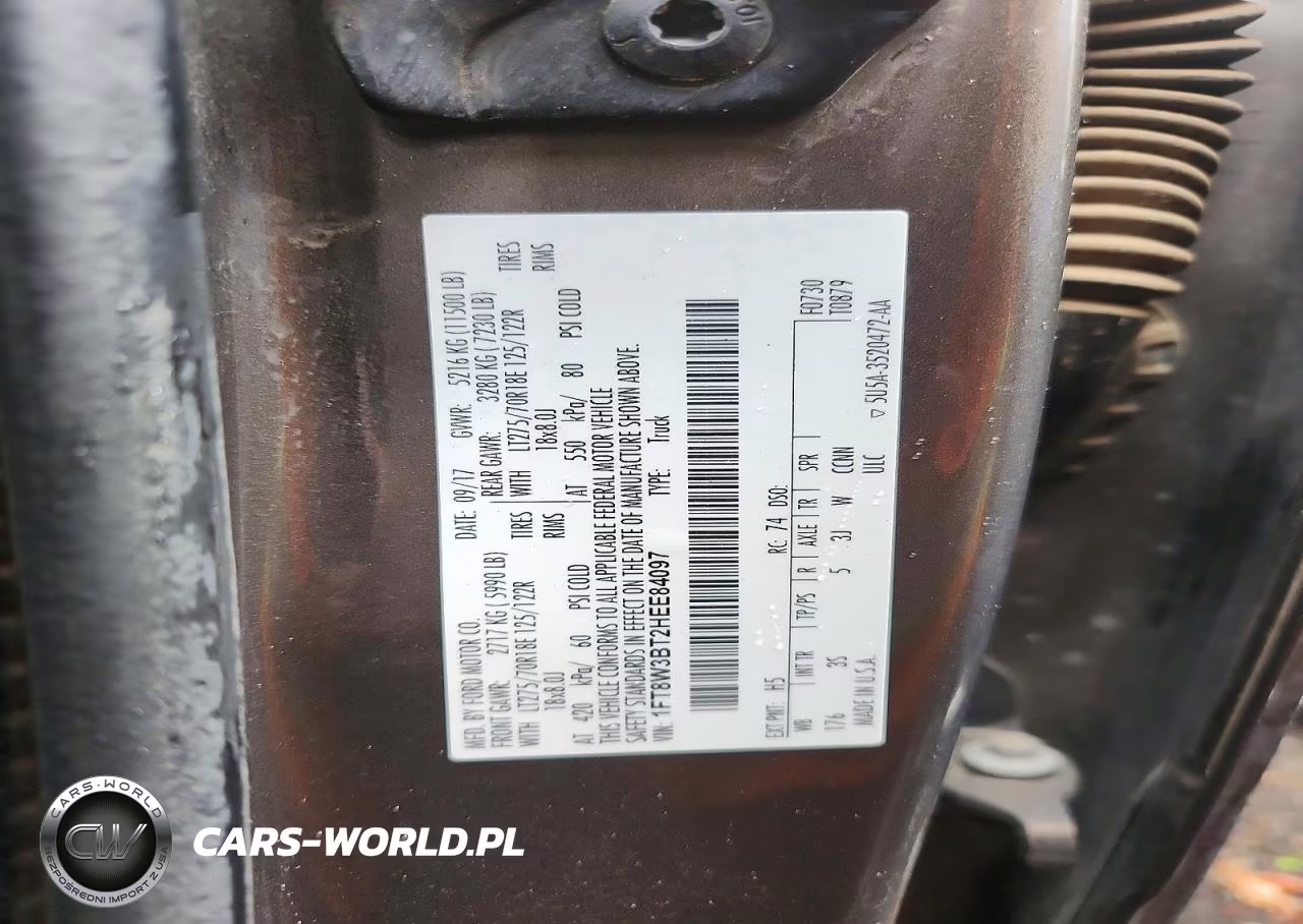2017 Ford F350 Super Duty VIN:1FT8W3BT2HEE84097 - 12