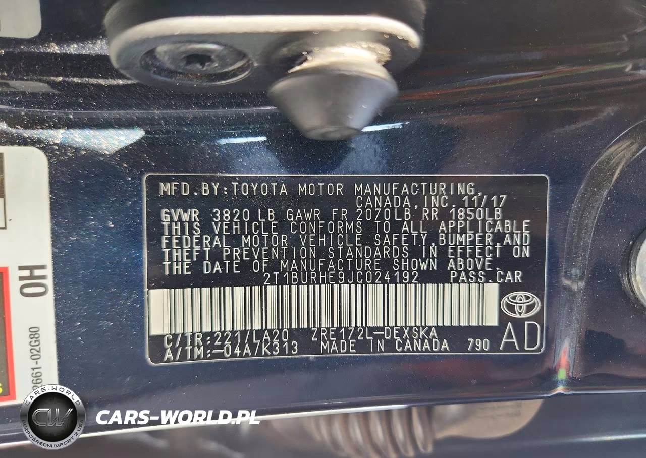 2018 Toyota Corolla Xse VIN:2T1BURHE9JC024192 - 12