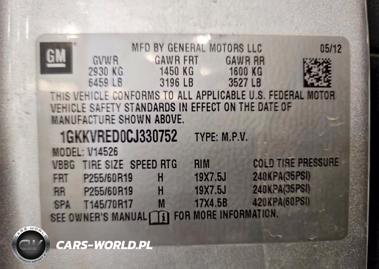 2012 GMC Acadia Slt-1 VIN:1GKKVRED0CJ330752 - 13