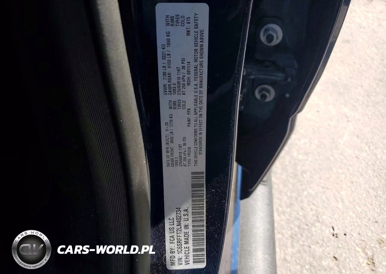 2020 Ram 1500 Big Horn-Lone Star VIN:1C6SRFFT2LN402734 - 12