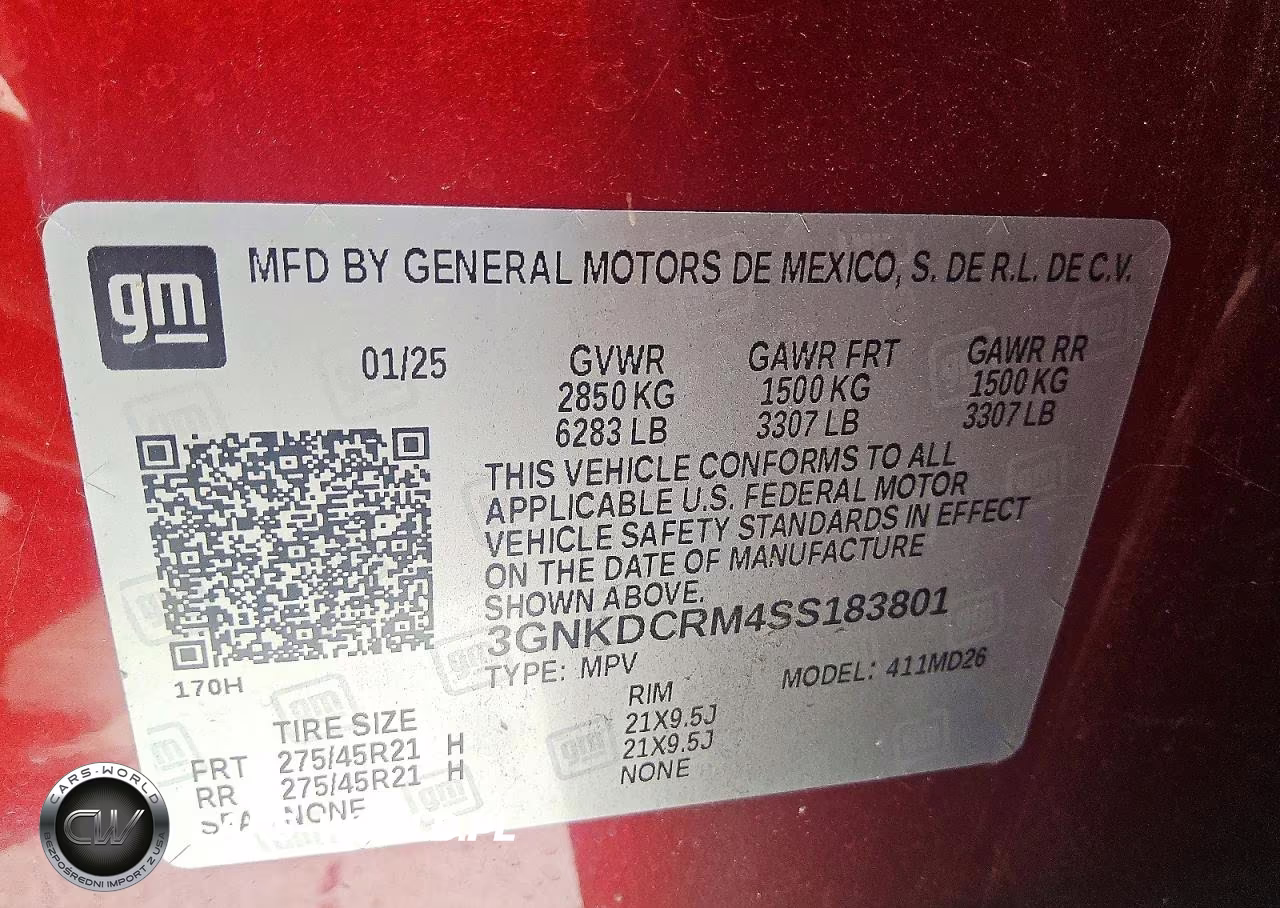 2025 Chevrolet Blazer Rs VIN:3GNKDCRM4SS183801 - 13