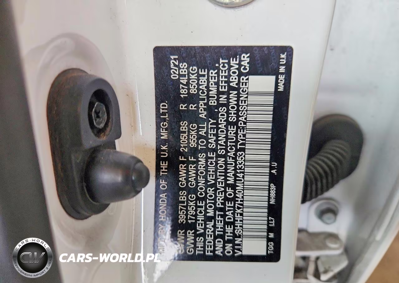 2021 Honda Civic Sport VIN:SHHFK7H40MU413353 - 12