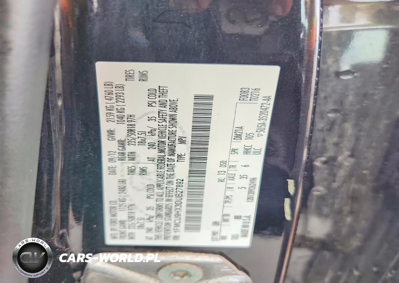 2013 Ford Escape Sel VIN:1FMCU9HX3DUB27892 - 13