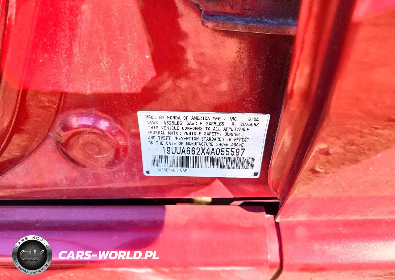2004 Acura Tl VIN:19UUA662X4A055597 - 12