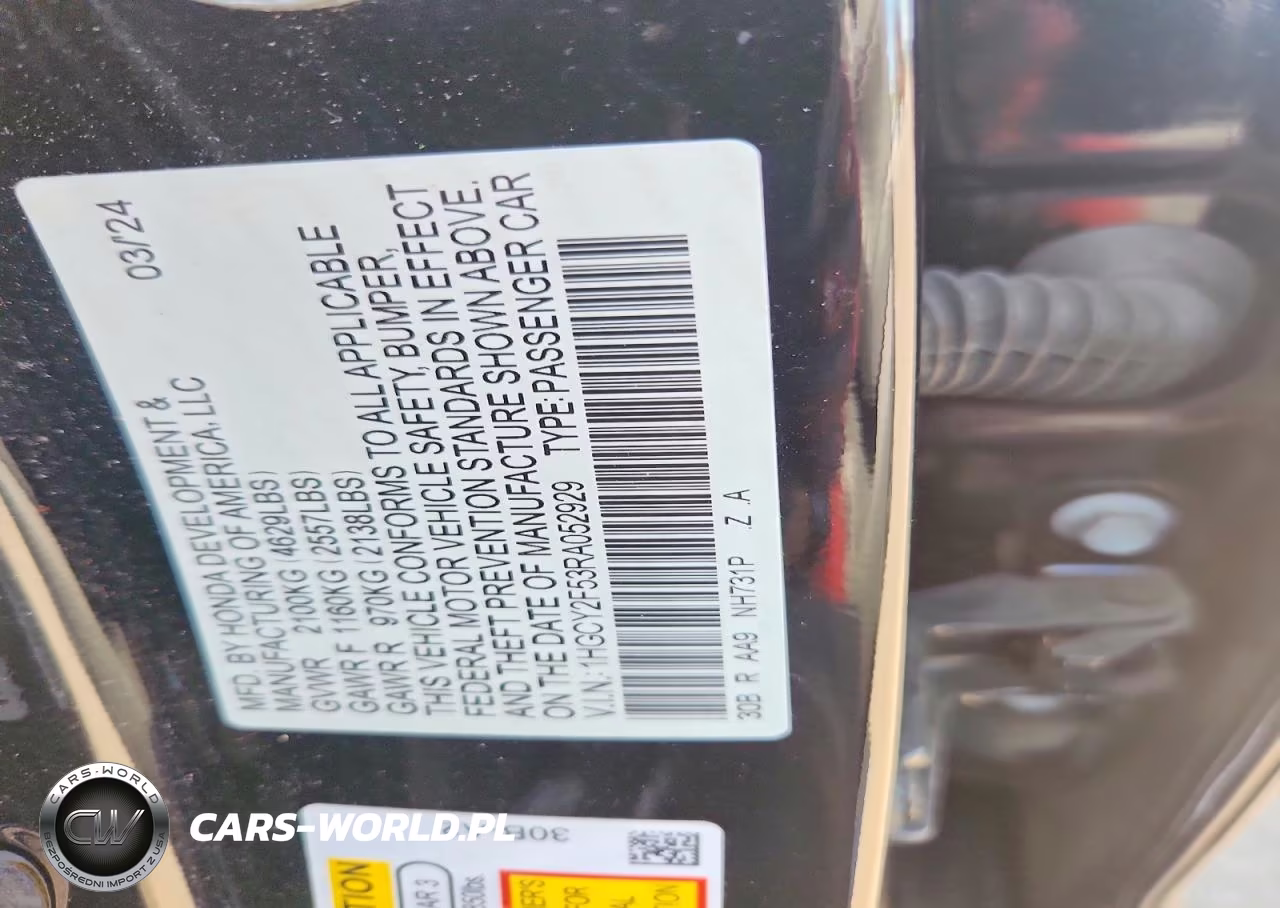 2024 Honda Accord Hybrid Sport VIN:1HGCY2F53RA052929 - 12
