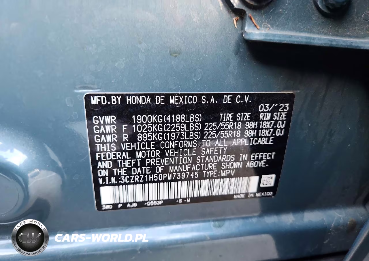 2023 Honda Hr-V Sport VIN:3CZRZ1H50PM739745 - 12