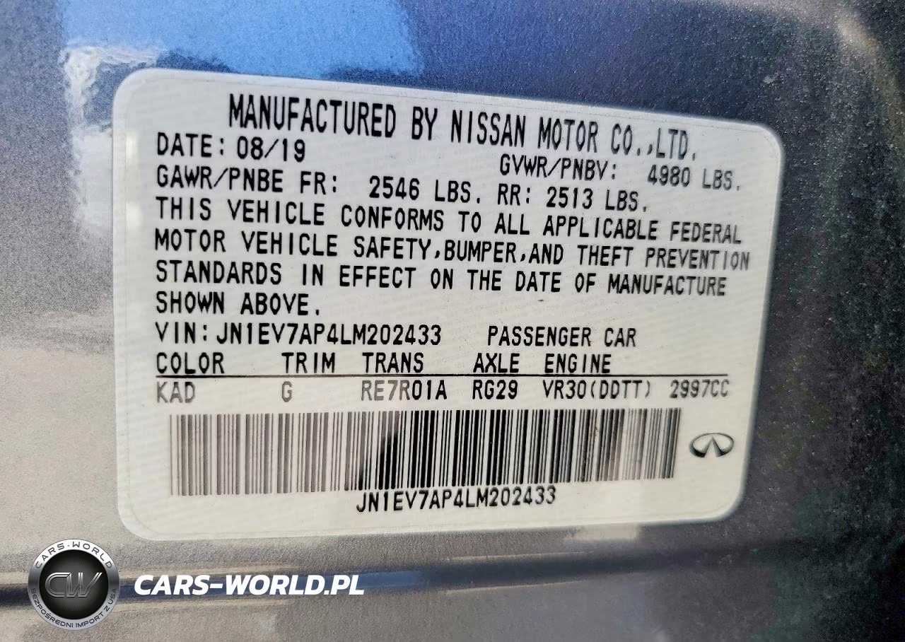 2020 Infiniti Q50 3.0T Sport VIN:JN1EV7AP4LM202433 - 12